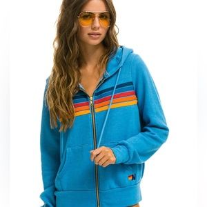 Aviator Nation set- Ocean 5 Stripe small hoodie and medium pants